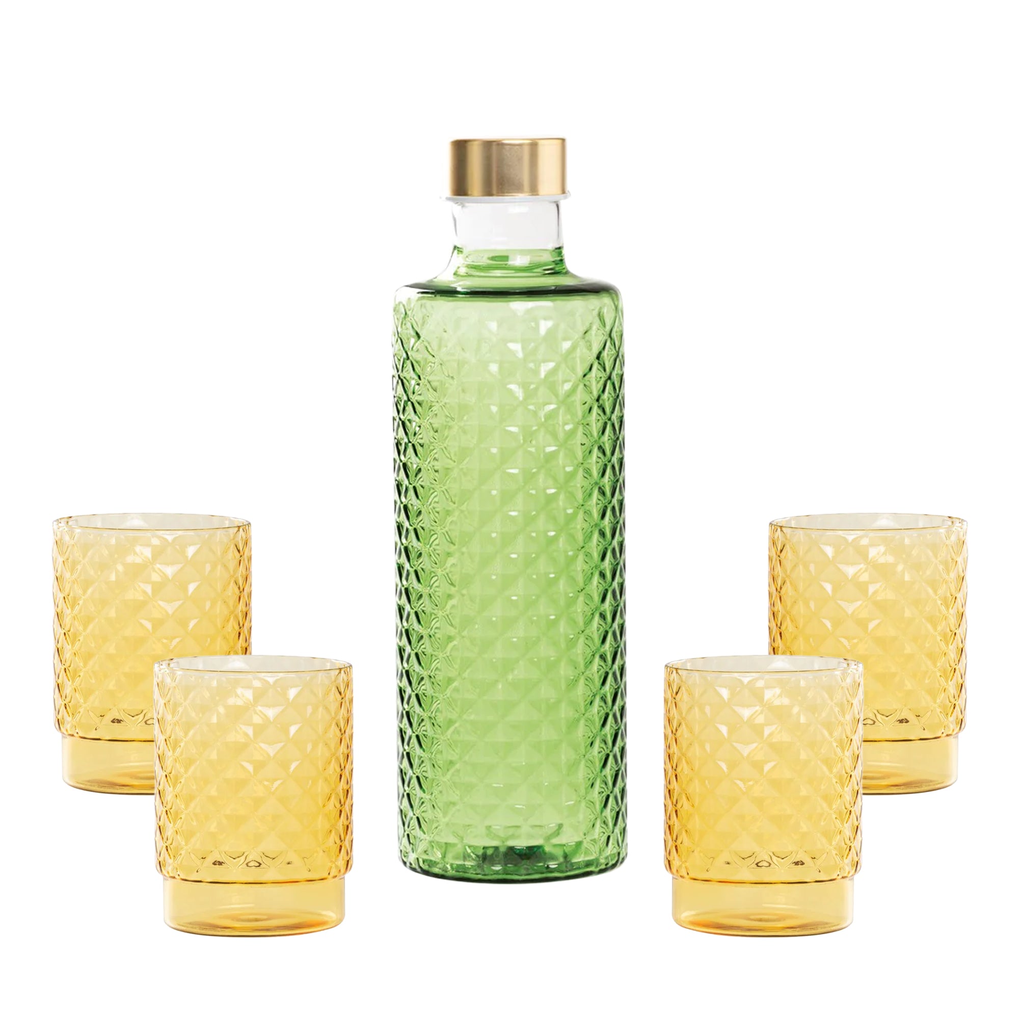 Isolano Set Glazen en Fles In Borosilicaatglas - Set 5 St