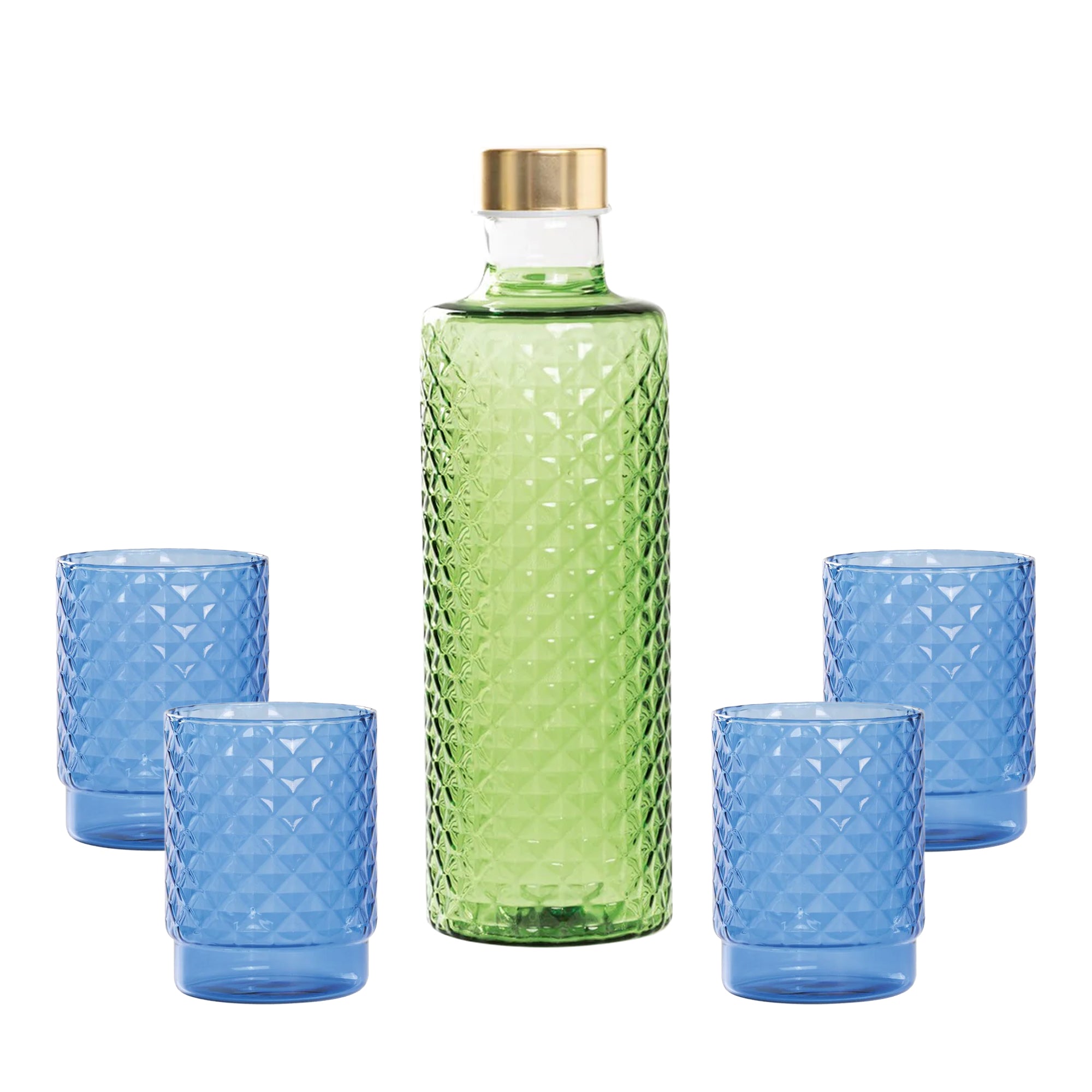 Isolano Set Glazen en Fles In Borosilicaatglas - Set 5 St