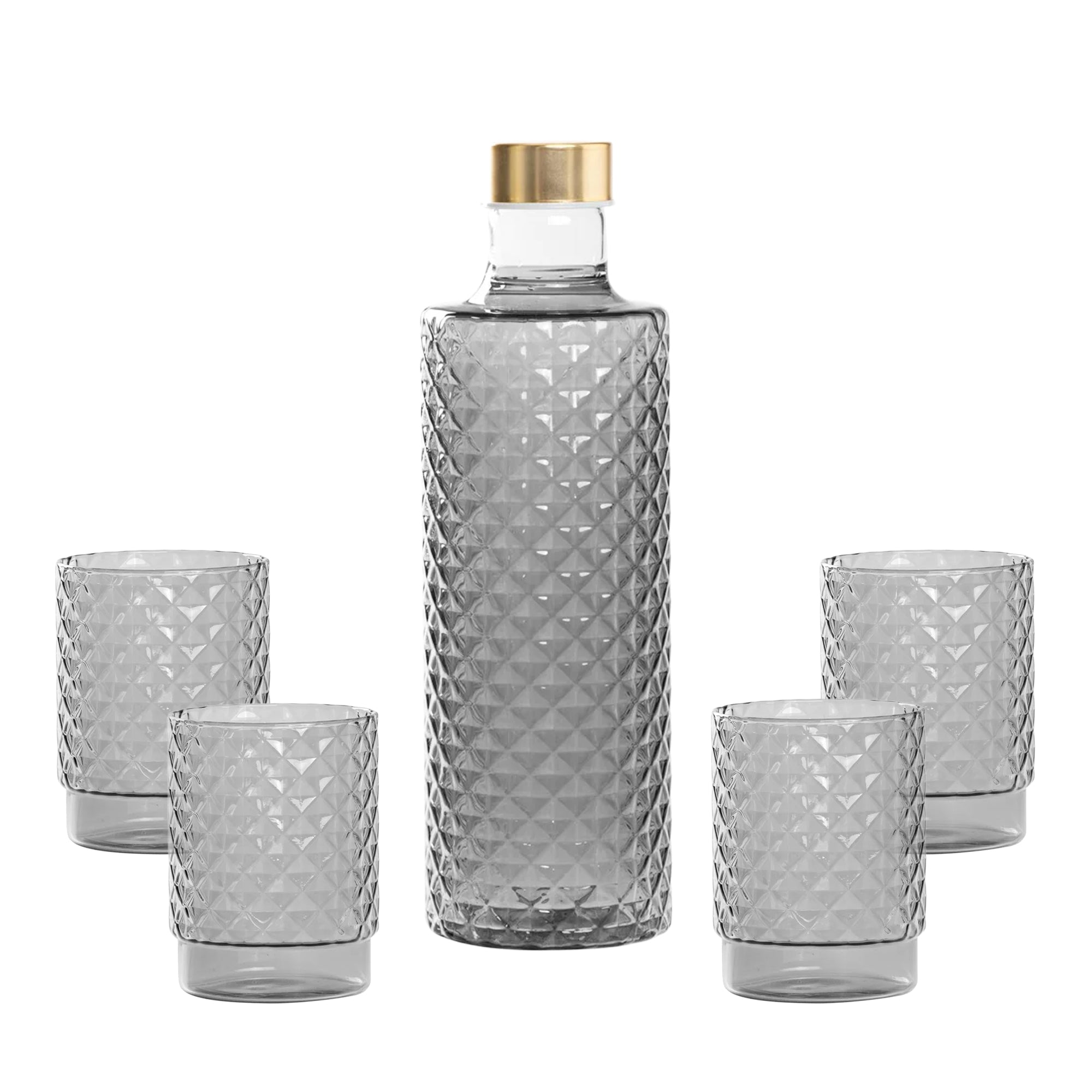 Isolano Set Glazen en Fles In Borosilicaatglas - Set 5 St