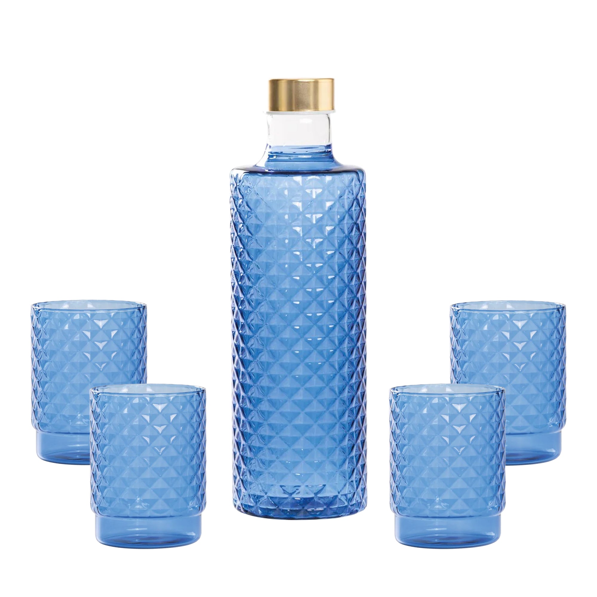 Isolano Set Glazen en Fles In Borosilicaatglas - Set 5 St