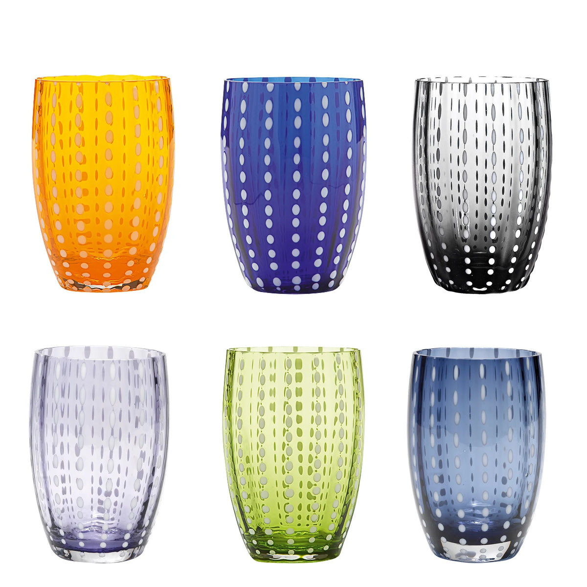 Zafferano Perle Laguna Multicolor - 6er-Set Wassergläser 32 cl