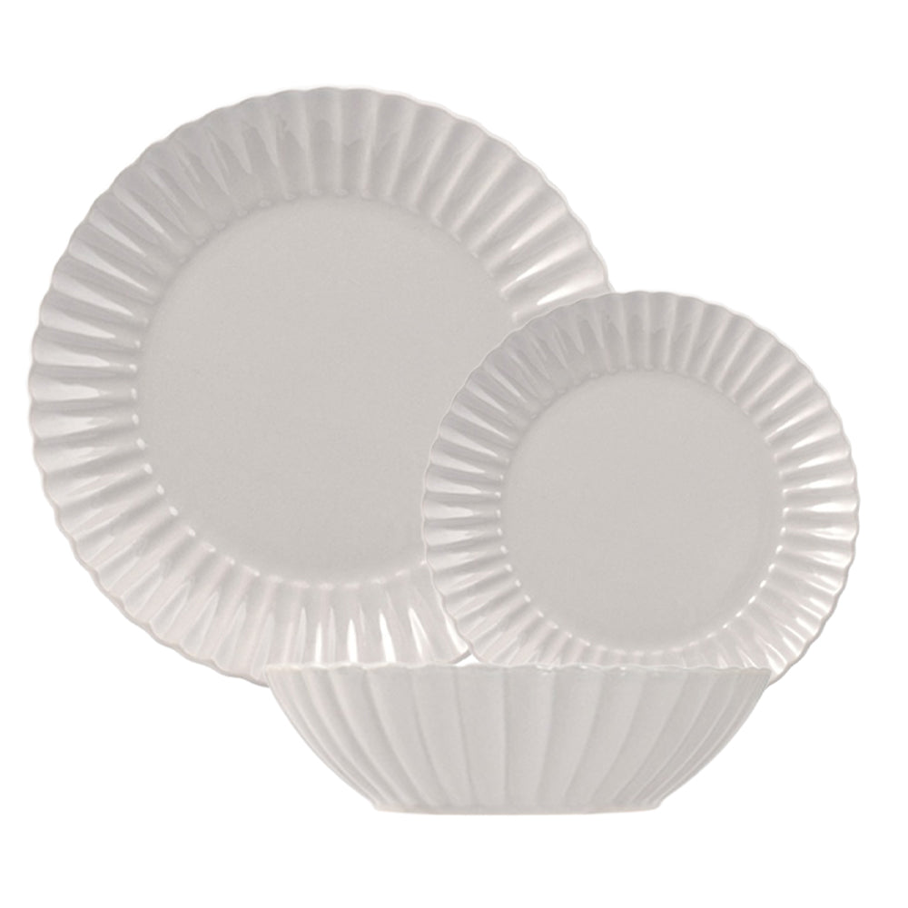 Lotus Servizio Piatti In Stoneware - Set 18 Pz