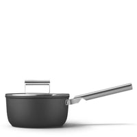 20 cm - Smeg Cookware Casseruola Alta Con Manico Antiaderente Ceramico In Alluminio Con Coperchio