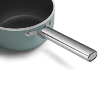 20 cm - Smeg Cookware Casseruola Alta Con Manico Antiaderente Ceramico In Alluminio Con Coperchio