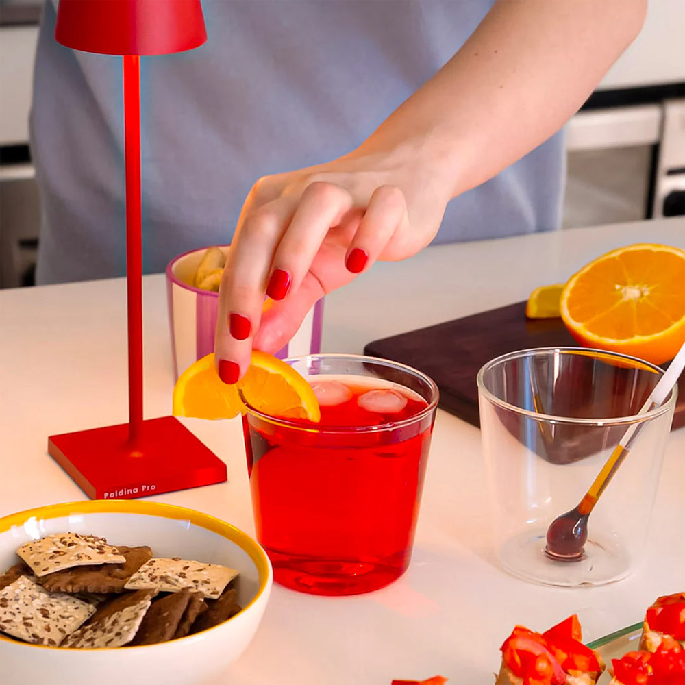 38.5 cl - Spritzometro Cocktail Glass With Handmade Measuring Glass In Borosilicate Glass Set of 2 Glasses and Spoon