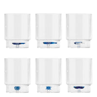 35 cl - Zafferano Teca Mare Bicchiere Acqua In Vetro Set 6 Pz