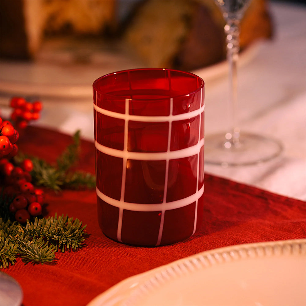 35 cl - Twiddle Bicchiere Acqua A Righe in Vetro Soffiato - Set 6 Pezzi