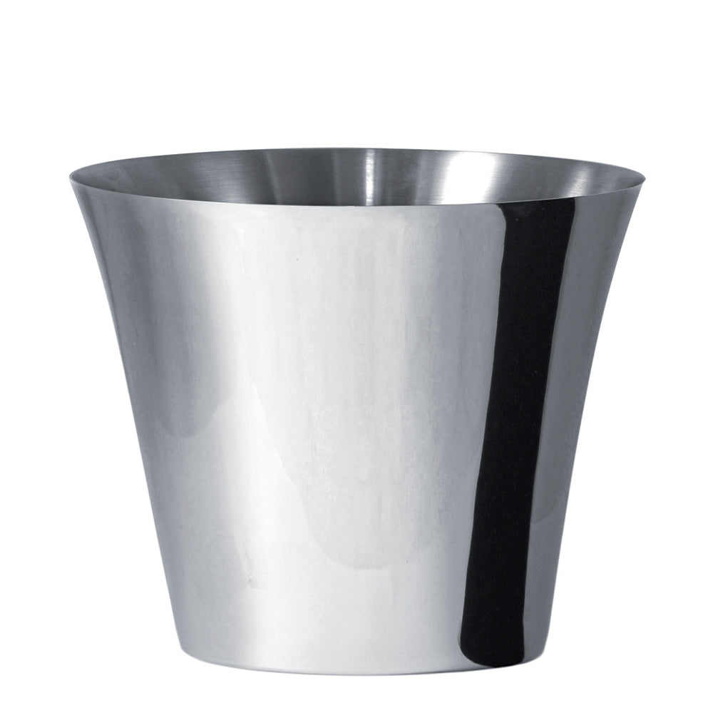 Ø 24 x H.22.5 - Abert Modern Secchiello Portabottiglie Rotondo In Acciaio Inox 18-10