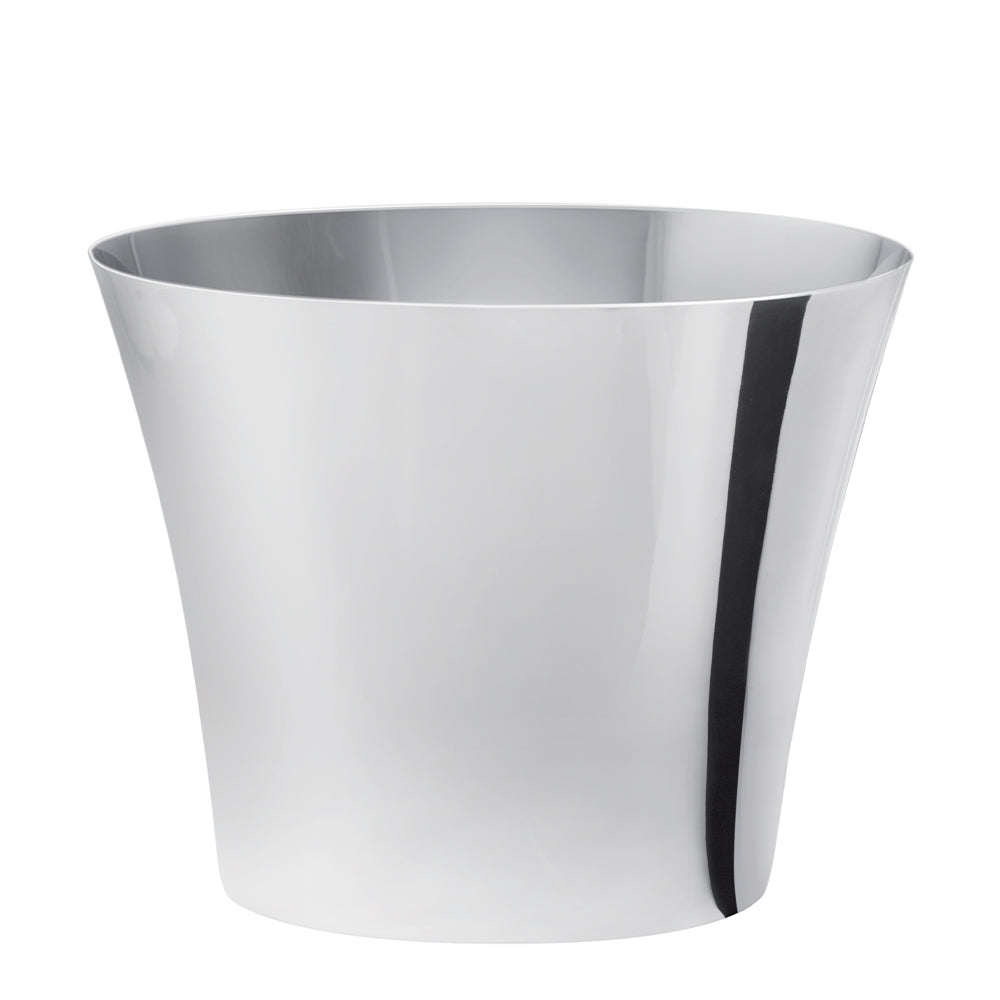 Ø 27 x H.21.5 - Abert Modern Secchiello Portabottiglie Ovale In Acciaio Inox 18-10