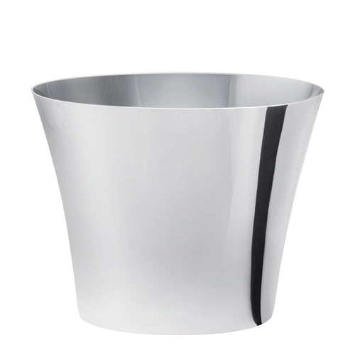 Ø 27 x H.21.5 - Abert Modern Secchiello Portabottiglie Ovale In Acciaio Inox 18-10