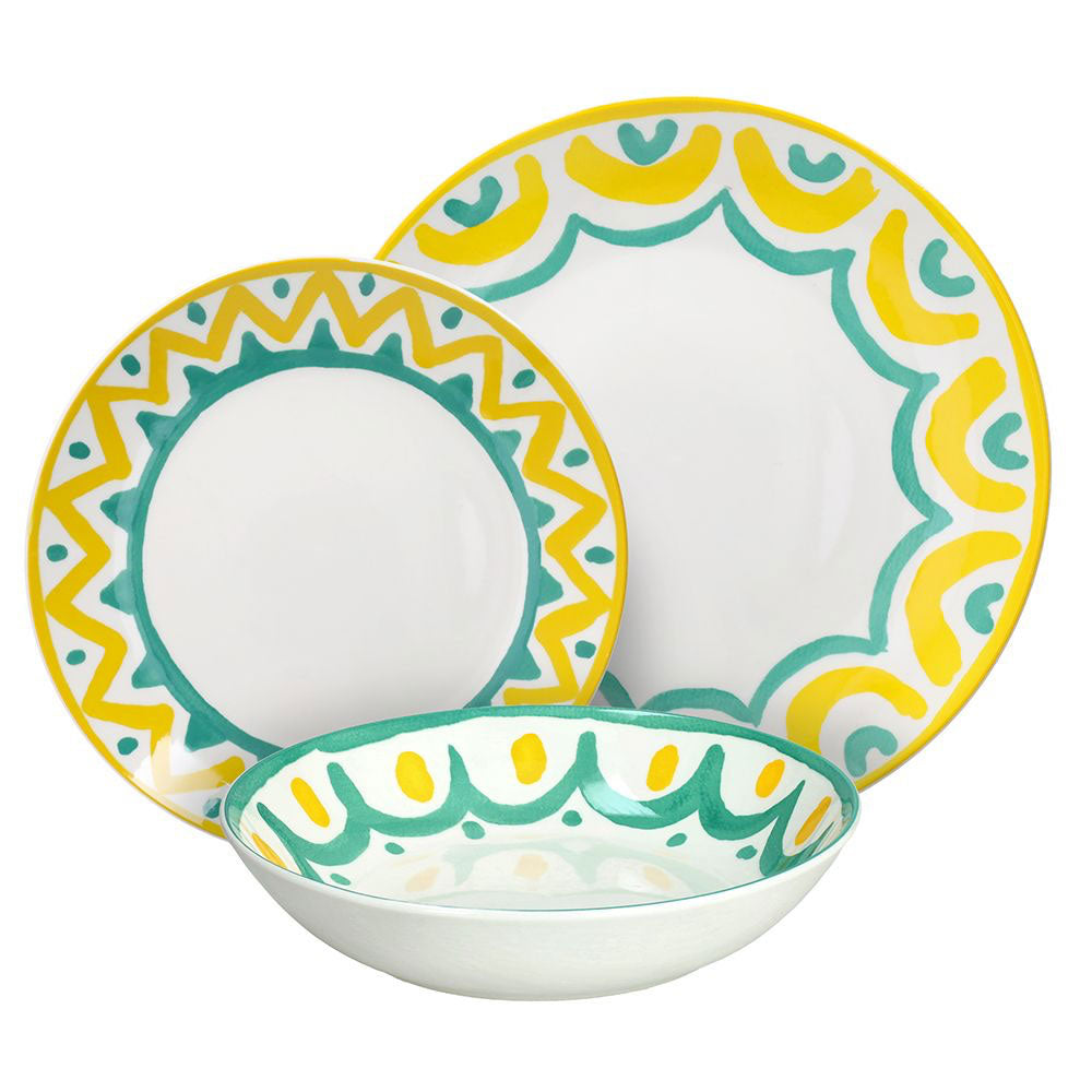 Madison Vietri Decorated Porcelain Dinnerware Set - 18-Piece Set