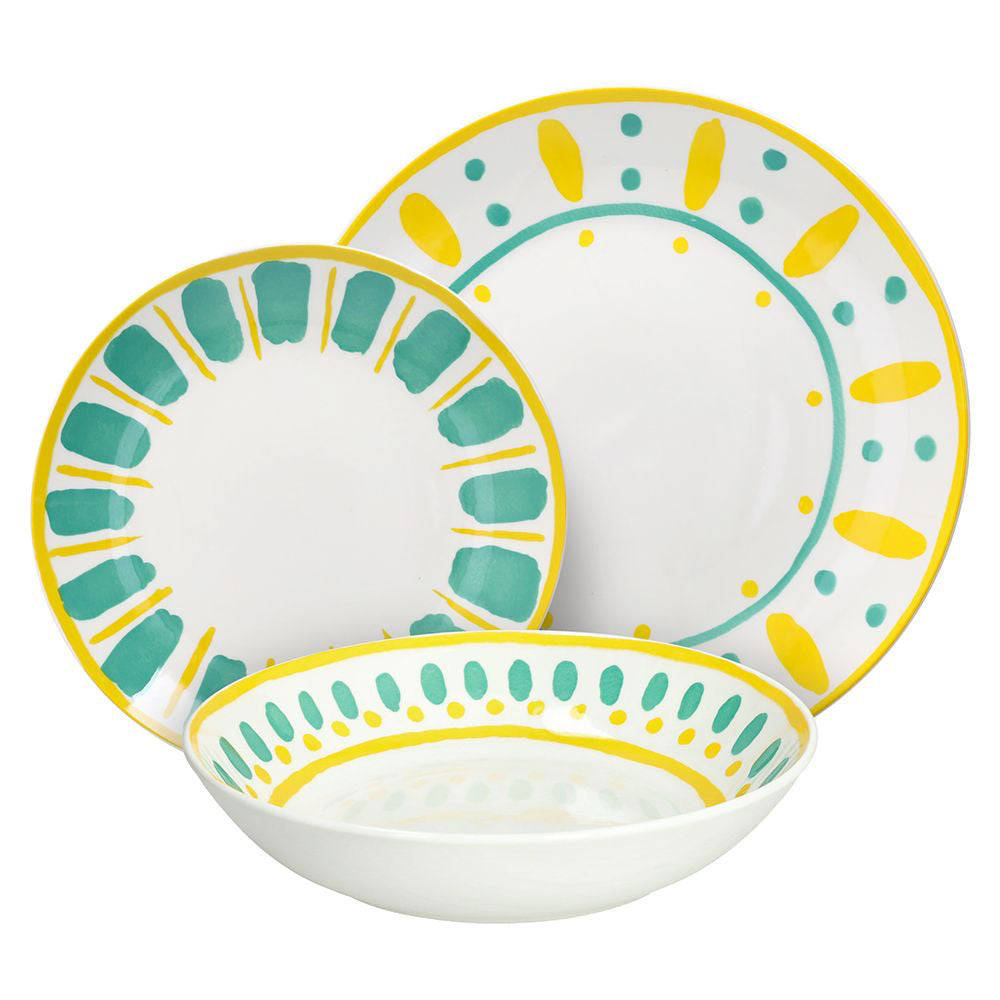 Madison Vietri Decorated Porcelain Dinnerware Set - 18-Piece Set