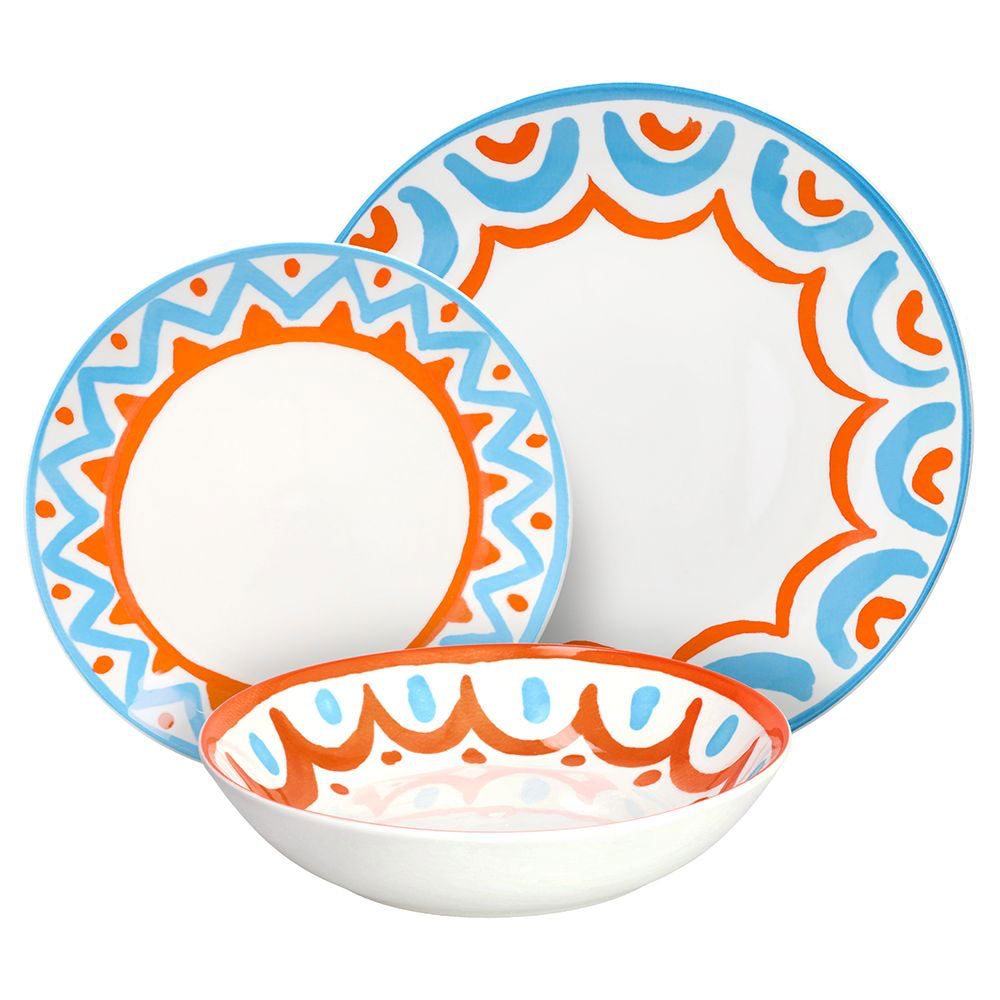 Madison Vietri Decorated Porcelain Dinnerware Set - 18-Piece Set