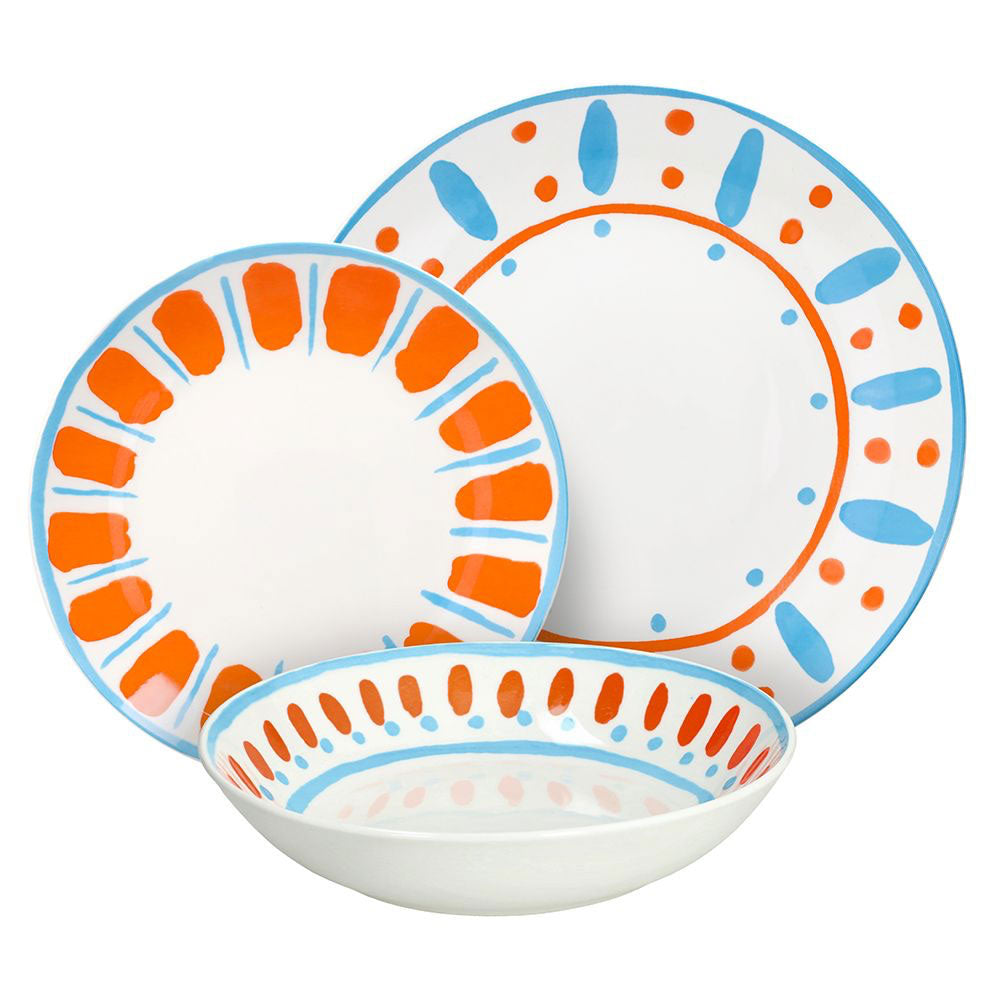 Madison Vietri Decorated Porcelain Dinnerware Set - 18-Piece Set