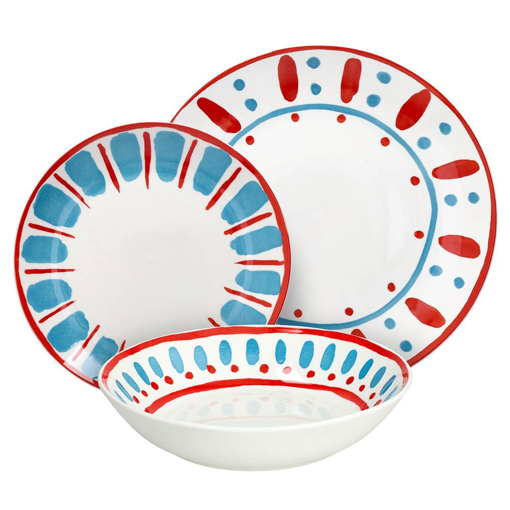 Madison Vietri Decorated Porcelain Dinnerware Set - 18-Piece Set