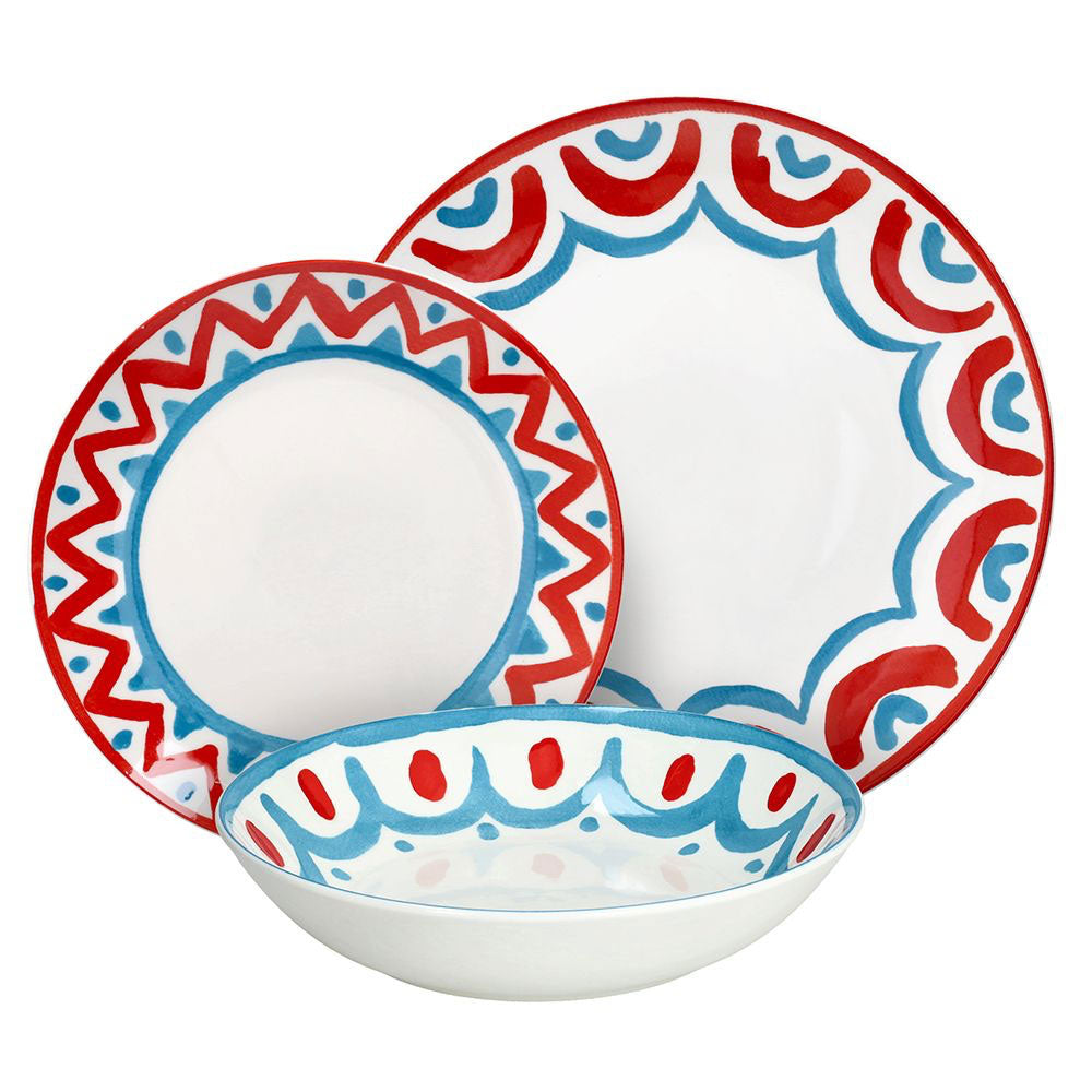 Madison Vietri Decorated Porcelain Dinnerware Set - 18-Piece Set
