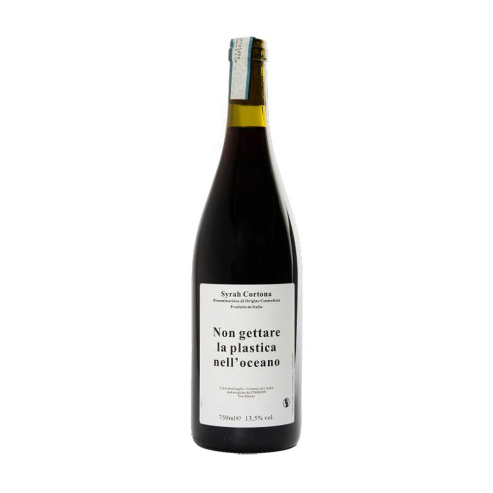 Non Gettare La Plastica Nell'Oceano Syrah Cortona DOC 2023 BIO - Caravanserraglio