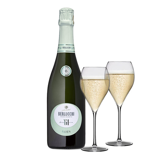61 Saten Franciacorta DOCG Cantine Berlucchi  - Set 2 Calici Rastal Franciacorta 42 Cl