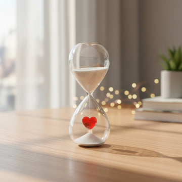 Mascagni Clessidra 10 Minuti Grigio - Design Italiano In Vetro, 15 Cm, Decorazione Casa E Ufficio - 3