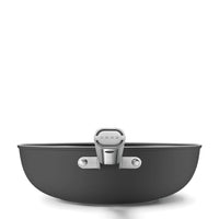 30 cm - Smeg Cookware Wok Antiaderente Ceramico In Alluminio Con Coperchio