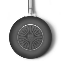 30 cm - Smeg Cookware Wok Antiaderente Ceramico In Alluminio Con Coperchio