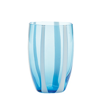 32 cl - Gessato Verres À Eau A Righe in Vetro Lavorato A Mano - Ensemble 6 Pcs