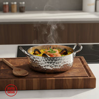 Alu-Inox 3-ply Low Induction Casserole with Two Handles in AluInox