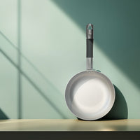 Agnelli Alluminio 3mm Professionale Padella Alta Da Mantecatura Con Manico Tubolare Inox