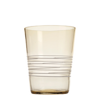 40 cl - Filante Water Glass with Stripes in Blown Glass - Set 6 Pieces