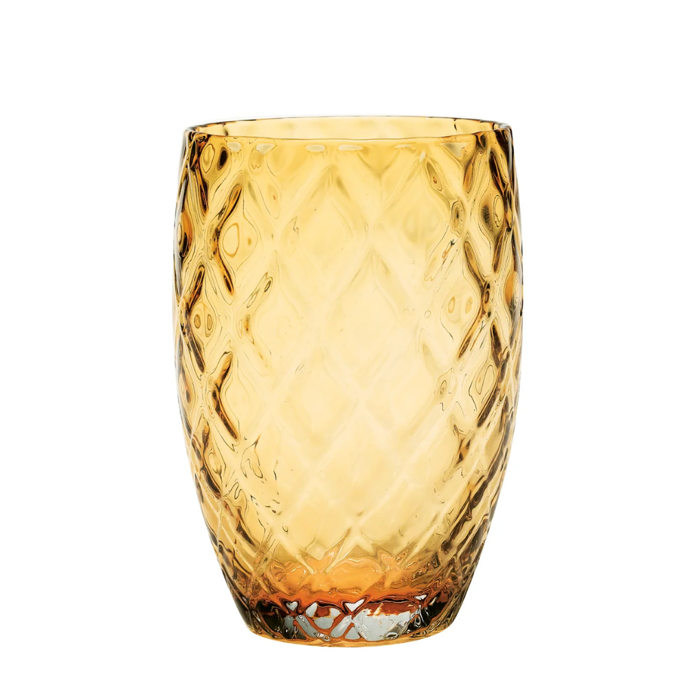 38 cl - Losanghe Verres À Eau en Verre Soufflé - Ensemble 6 Pcs