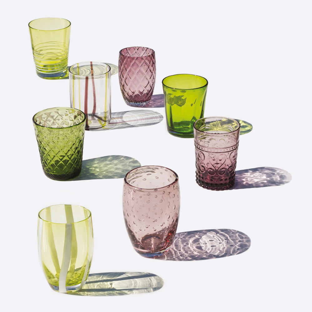 Melting Pot Bicchiere Acqua in Vetro - Set 6 Pezzi