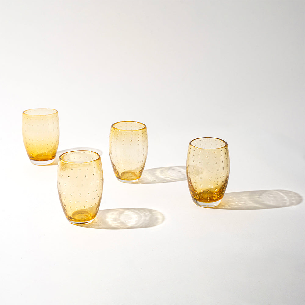 35 cl - Bolicante Verre À Eau Bulles en Verre Soufflé - Ensemble 6 Pcs