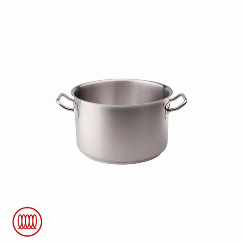 Agnelli Acciaio Inox Casseruola Alta Induzione Con Due Maniglie