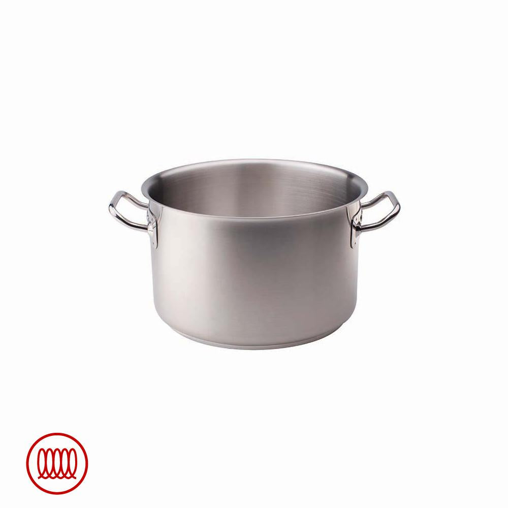Agnelli Acciaio Inox Casseruola Alta Induzione Con Due Maniglie