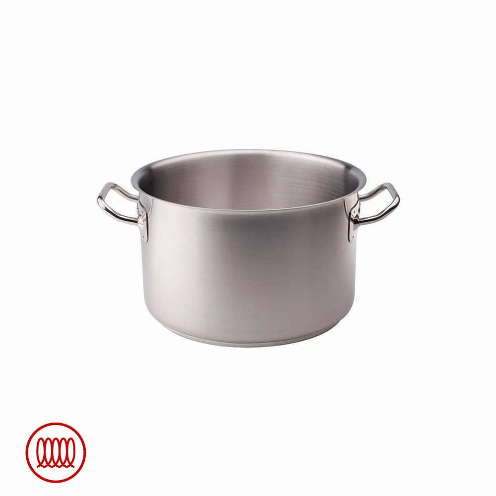 Agnelli Acciaio Inox Casseruola Alta Induzione Con Due Maniglie