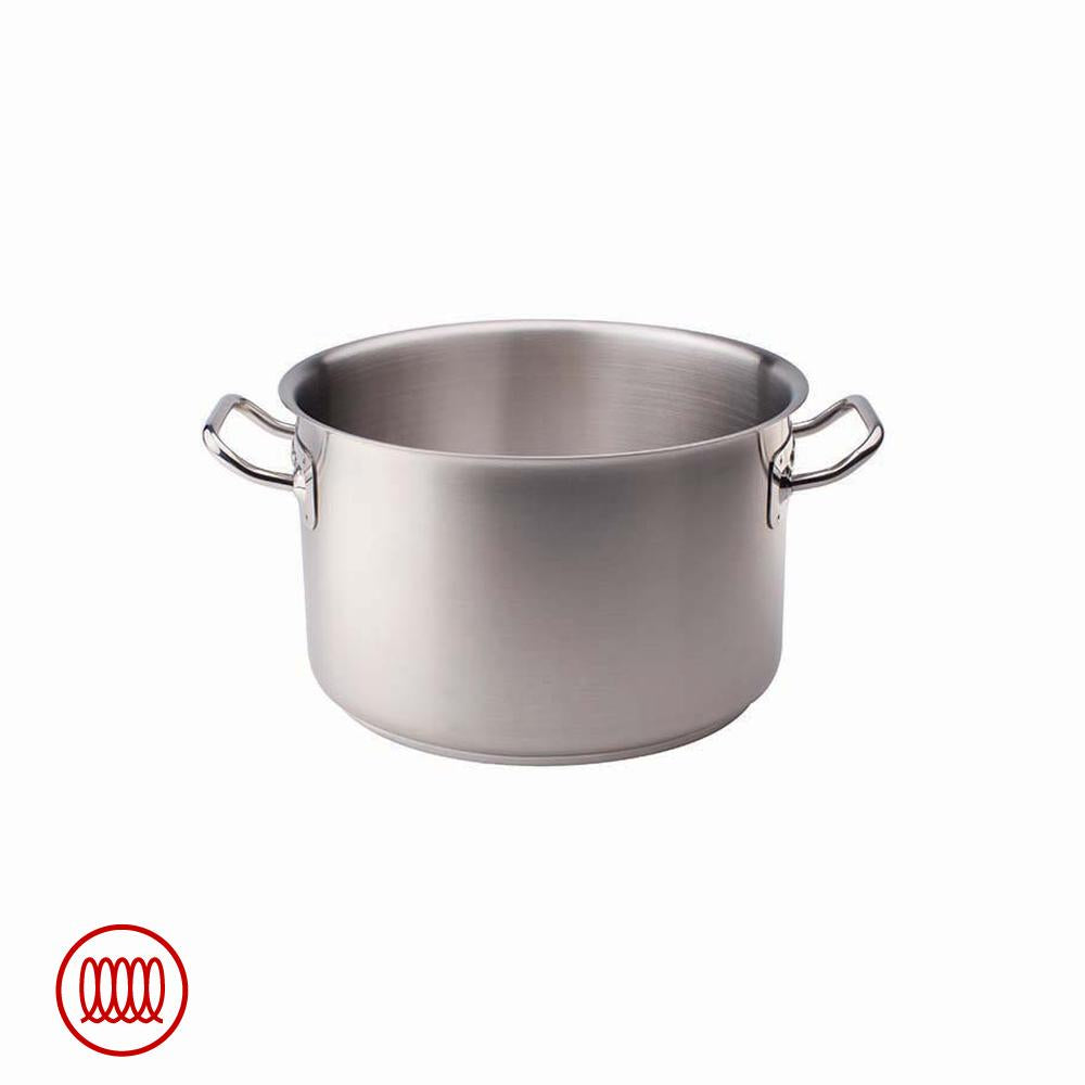 Agnelli Acciaio Inox Casseruola Alta Induzione Con Due Maniglie