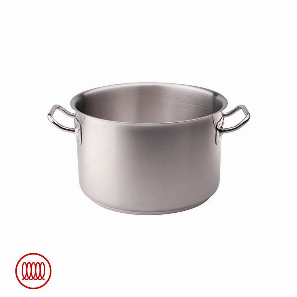 Agnelli Acciaio Inox Casseruola Alta Induzione Con Due Maniglie
