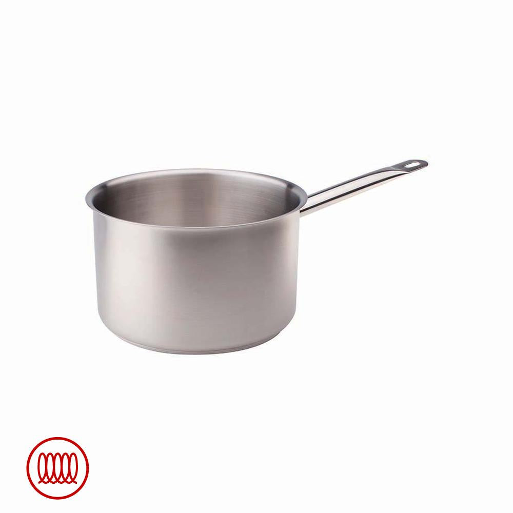Agnelli Acciaio Inox Casseruola Alta Induzione Con Manico Tubolare