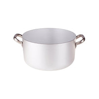 Agnelli Alluminio 3mm Professionale Casseruola Alta Con 2 Maniglie Inox