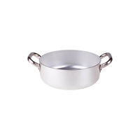 Agnelli Alluminio 3mm Professionale Casseruola Bassa Con 2 Maniglie Inox
