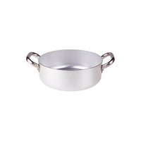 Agnelli Alluminio 3mm Professionale Casseruola Bassa Con 2 Maniglie Inox