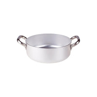 Agnelli Alluminio 3mm Professionale Casseruola Bassa Con 2 Maniglie Inox
