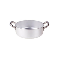 Agnelli Alluminio 3mm Professionale Casseruola Bassa Con 2 Maniglie Inox