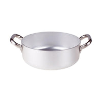 Agnelli Alluminio 3mm Professionale Casseruola Bassa Con 2 Maniglie Inox