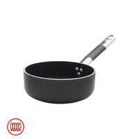 Agnelli AlBlack Casseruola Bassa Induzione In Alluminio Antiaderente 5mm Con Manico Cool Inox