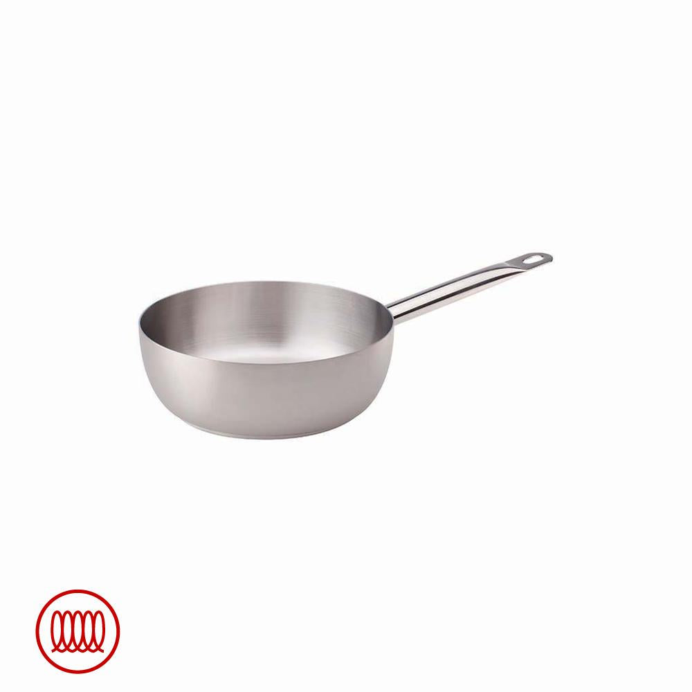 Acciaio Inox Poêle À Induction Conique Haute Avec Poignée Tubulaire