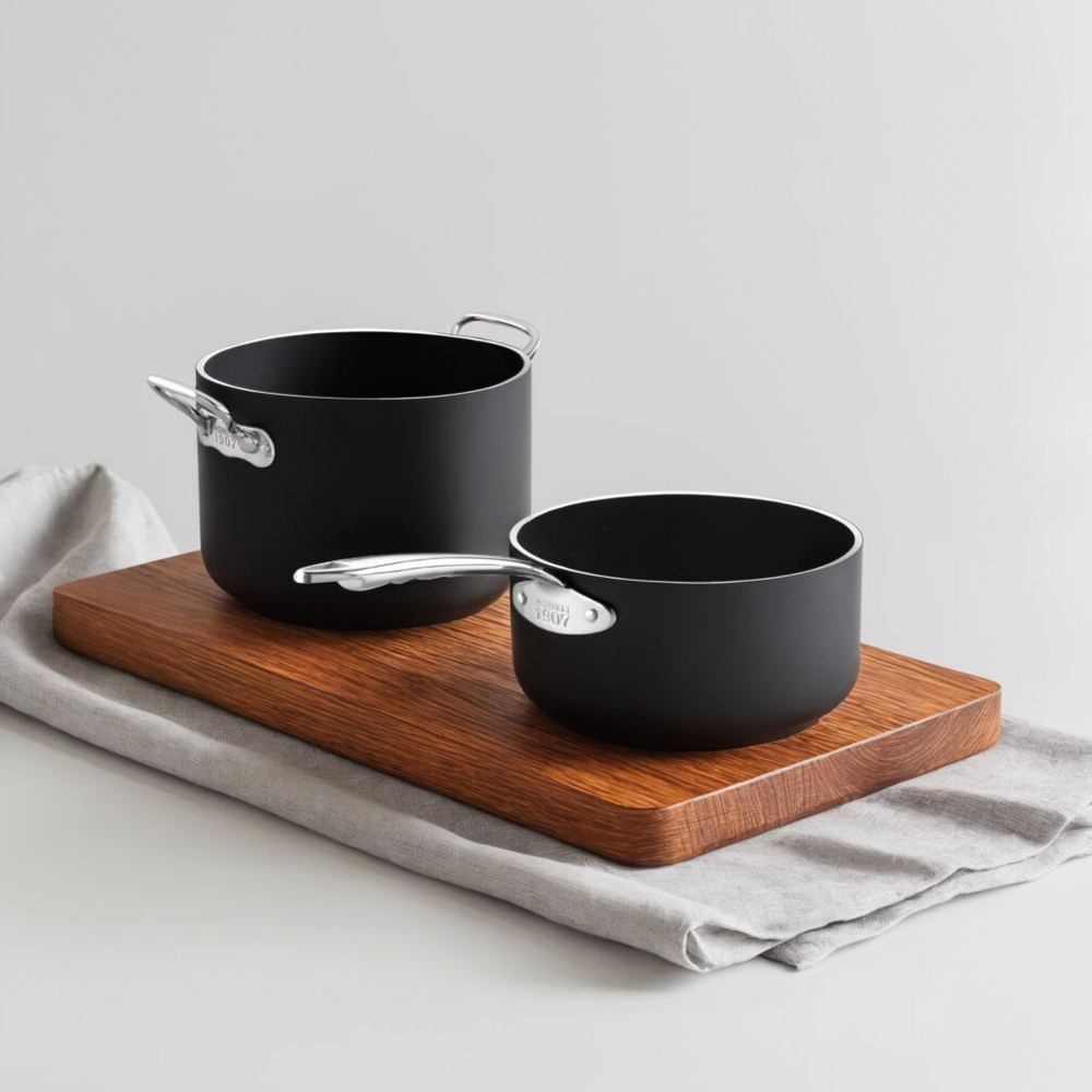 AlBlack Casserole Haute Induction En Aluminium Antiadhésif 5mm Avec Poignée Cool Inox