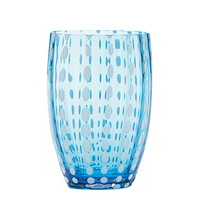 32 cl - Perle Verre À Eau Pallini Bianchi en Verre - Ensemble 2 Pcs