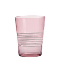 40 cl - Filante Water Glass with Stripes in Blown Glass - Set 6 Pieces