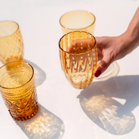 32 cl - Perle Verre À Eau Pallini Bianchi en Verre - Ensemble 2 Pcs
